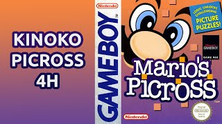 Mario's Picross - Kinoko Picross 4H (Game Boy)(4K, 60FPS)