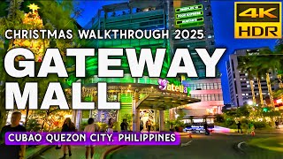 Gateway Mall Cubao Christmas Walkthrough 2025 | Ultra Clear 4K HDR | Quezon City, Philippines