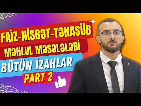 ✅️❗️👉Faiz Nisbət Tənasüb. Məhlul məsələləri.Mövzu izahı. Bütün izahlar.Part 2. #buraxılış #blok