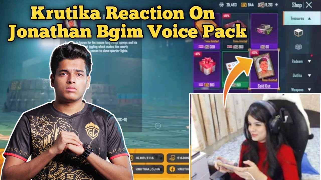 😂 Krutika Purchase Jonathan Bgmi Voice Pack | Jonathan Voice Pack ...