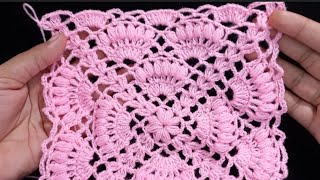 How To Make Crochet Square Shape Thalposh, Crosia Design Tablecover, Woolen Rumal, Doily