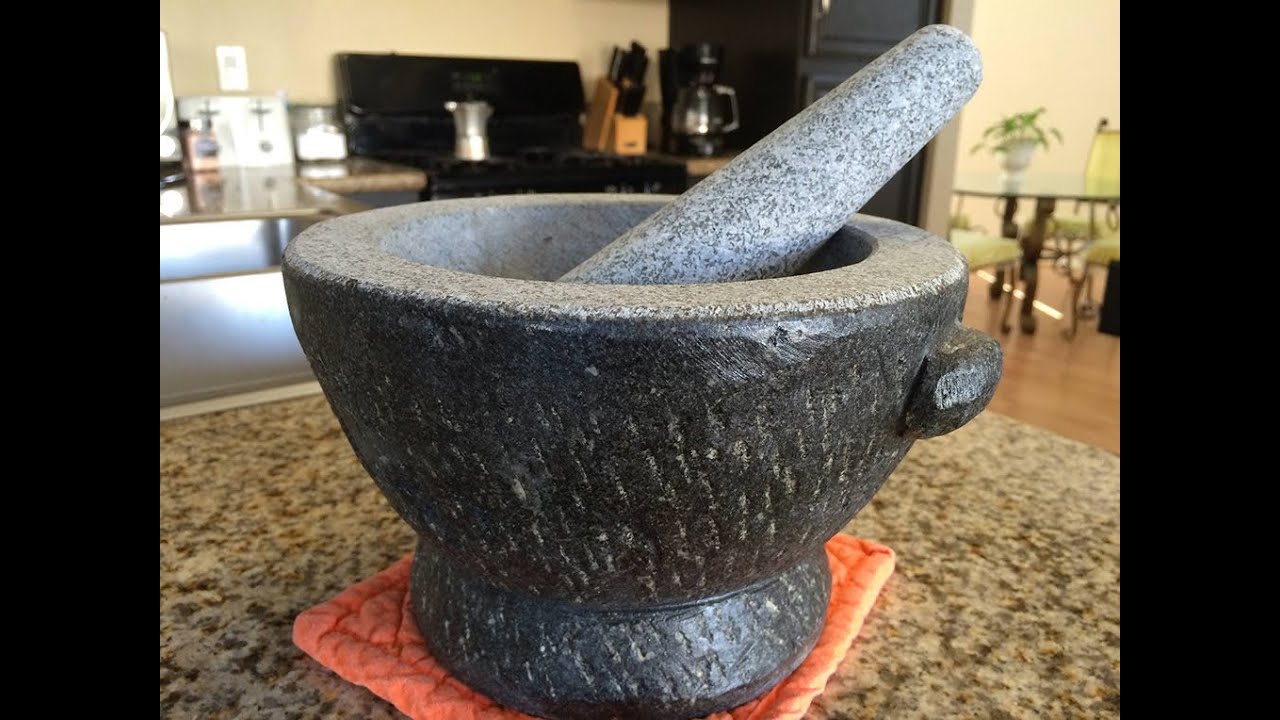 Large 8 Thai Granite Mortar and Pestle and The proper view