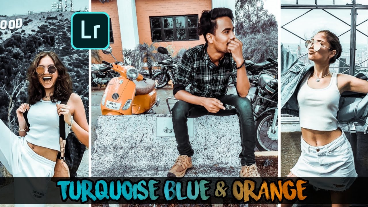 How to Edit Turquoise Blue & Orange Shade In Lightroom Mobile - Free Lightroom Preset 2019