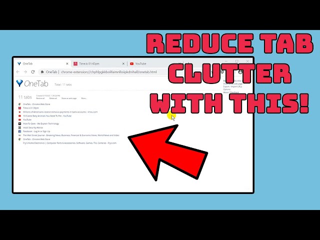 OneTab for Chrome frees up resources by closing tabs, restoring them when  needed - Liliputing