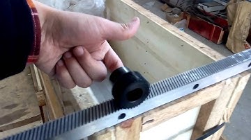 Helical gear shaft and rack