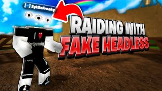 SOLO Raiding in Da Hood as a TRYHARD with FAKE Headless 😲 (First Raid Video)