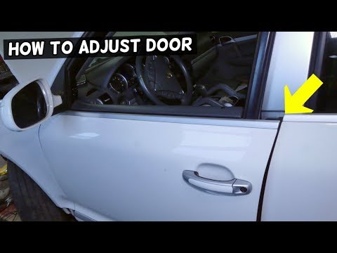 HOW TO ADJUST CAR DOOR THAT DOES NOT CLOSE demonstrated on PORSCHE