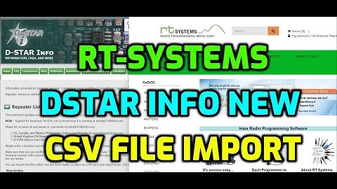 RT-Systems ID-52 Import New Dstar  CSV Repeater File