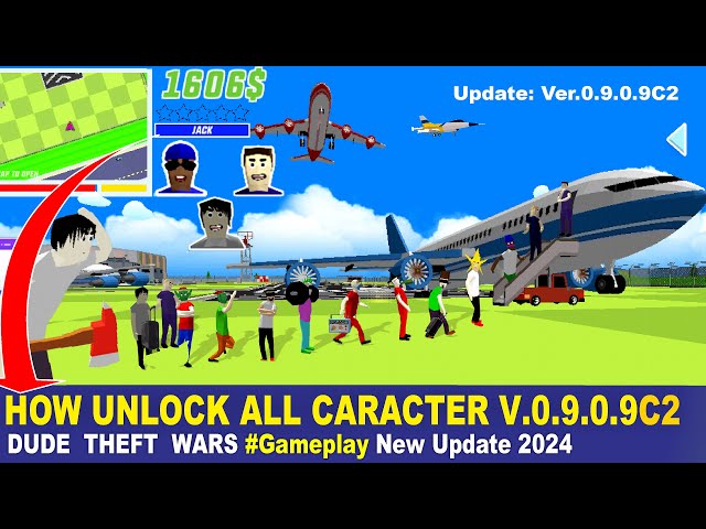 HOW TO UNLOCK ALL CARACTER Ver.0.9.0.9C2 Gameplay New Update 2024 | Dude Theft Wars class=