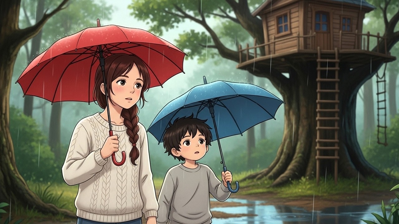 Rainy Forest Treehouse ASMR for Deep Sleep । Cozy Slow Living Morning Routine