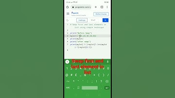 swap first and last elements in list