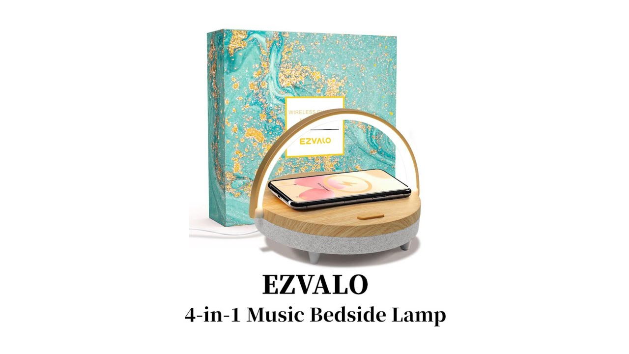 EZVALO | Bedside Music Bluetooth Speaker | 4 in 1 Wireless Charger