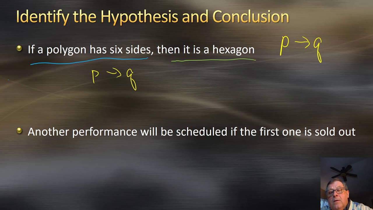 identify the hypothesis and the conclusion