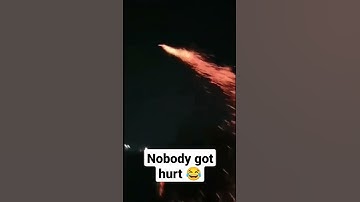 man tries to light a firework off a balcony (gone wrong)