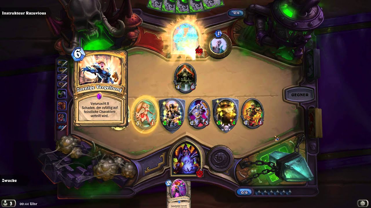 [Hearthstone: Naxxramas] How to beat HEROIC Instructor Razuvious - YouTube