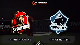 Winners Goal Pro Cup. Mighty Spartans-Savage Hunters 01.05.24. First Group Stage. Group B