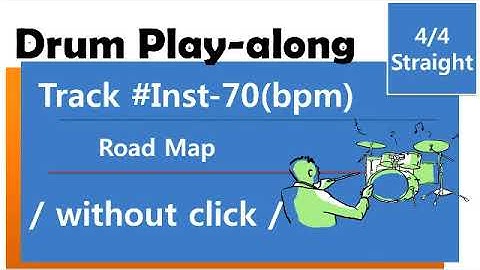 Drum Play-along ( Drumless ) / #Inst 70bpm / without click /