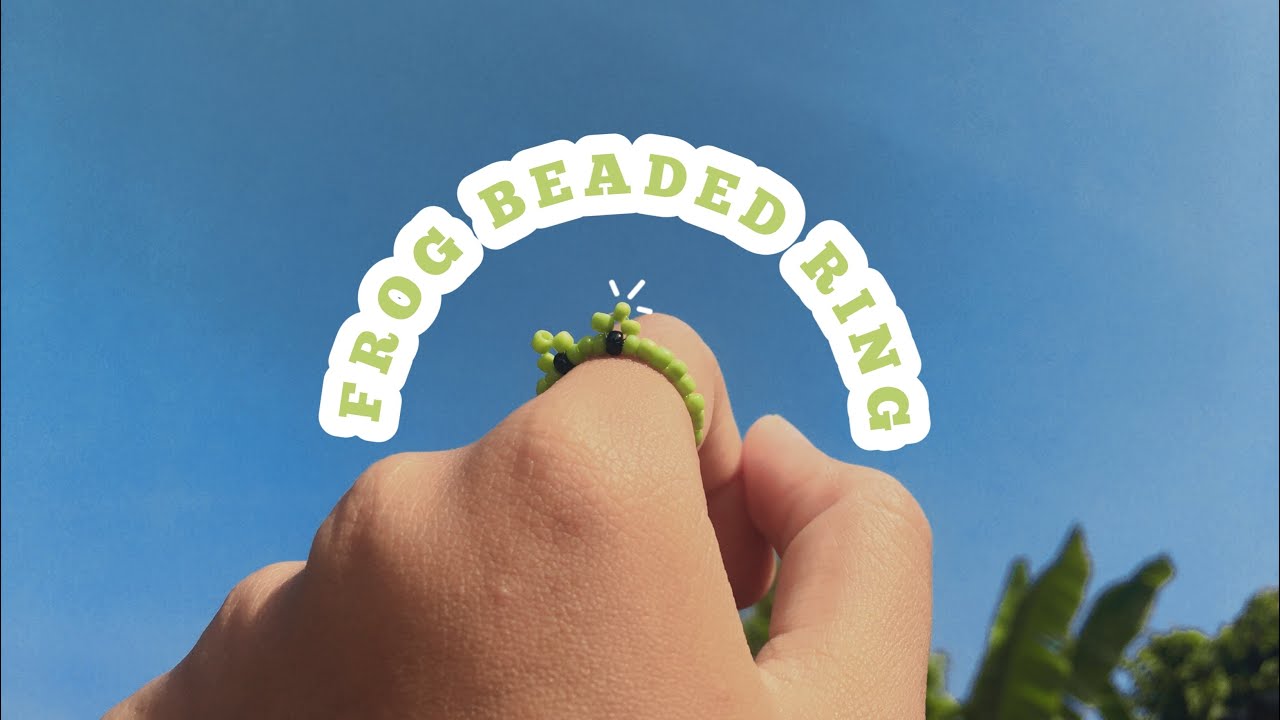 DIY frog bead ring | cincin manik manik bentuk kodok