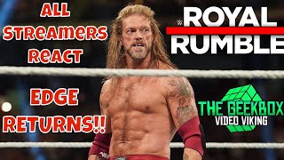 Edge Returns! (Royal Rumble 2020) Streamers reactions Compilation