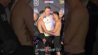 Josh Taylor PUTS HANDS on Jack Catterall in FINAL face off at weigh in!