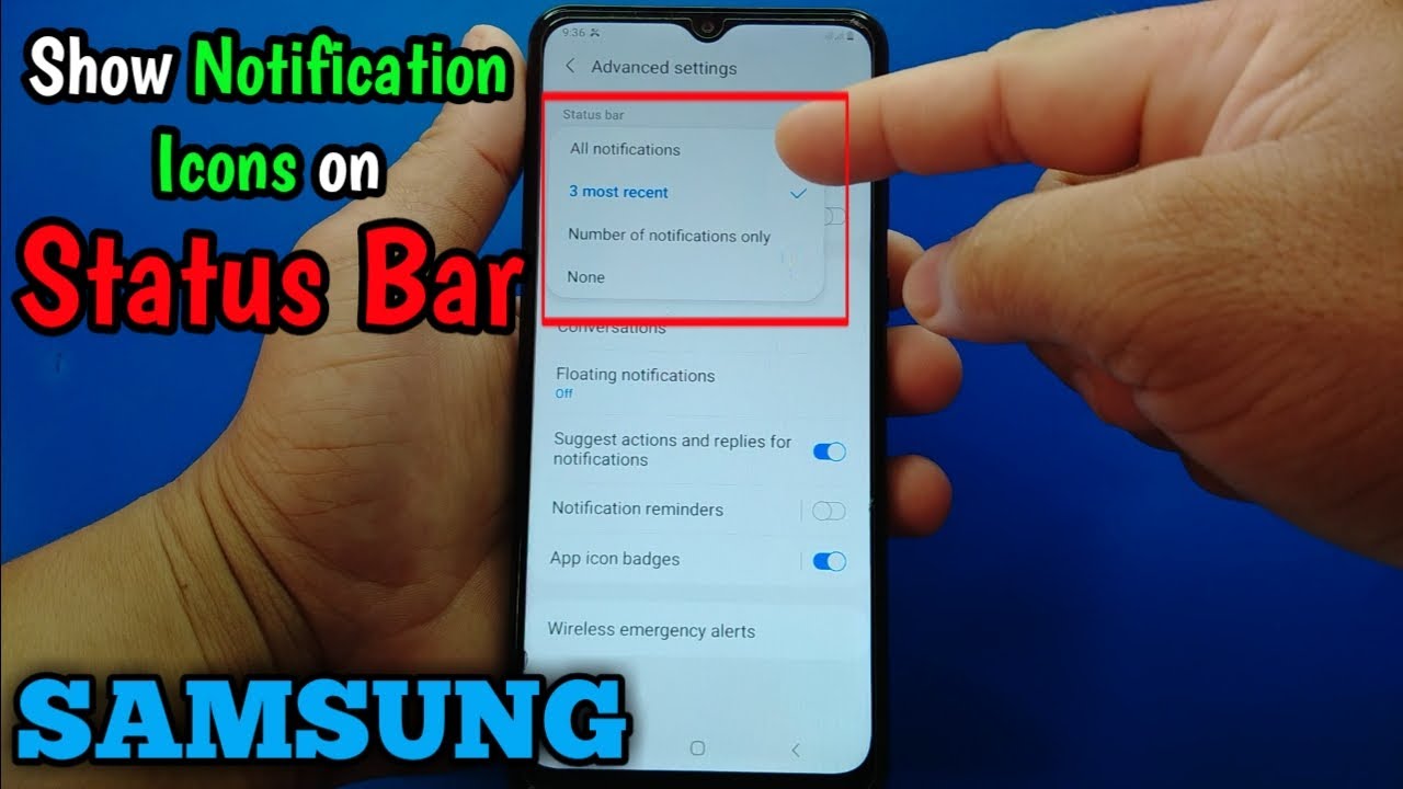 How to enable app icon badges in Samsung Galaxy a02