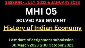 MHI 05 Solved Assignment 2022-23 | MHI 05 Solved Assignment 2022-2023 | MHI 05 Assignment PDF
