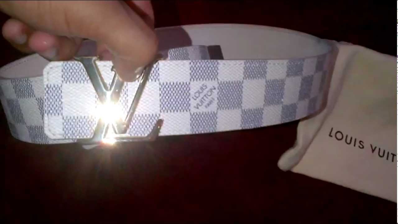 Louis Vuitton Belt Review Damier Azur Authentic - YouTube