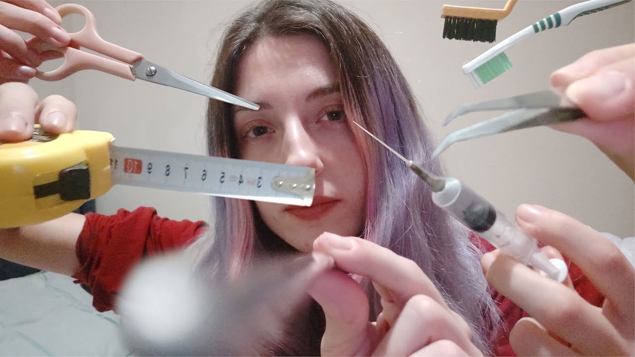 ASMR There is Something in your Eyes 🔍 Real Camera Touching, Tracing, Brushing, Plucking, Measuring