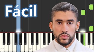 Callaita - Bad Bunny/Piano tutorial/Synthesia