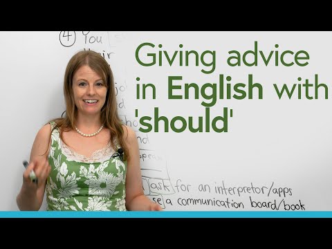 Giving advice in English with ‘SHOULD’ & tips for being in a hospital