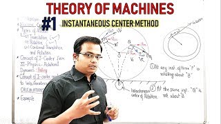 Theory of Machines || Velocity Analysis by Instantaneous Center Method || #1