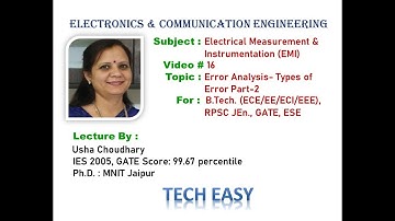 Video#16: Electrical Measurement & Instrumentation- Error Analysis- Types of errors Part-2