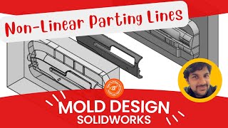 Mold Tooling | Creating a Core and Cavity | Non Planar Parting Lines | SolidWorks Mold Tools