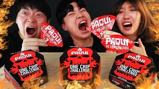 ENG SUB) MUKBANG ASMR FIRE SPICY ONE CHIP CHALLENGE EATING SOUNDS!!