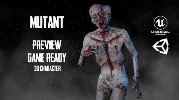 Video preview Mutant game ready 3D character