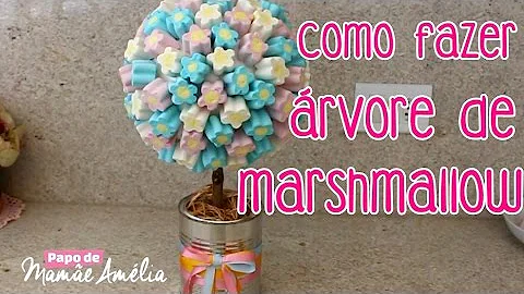 Como fazer enfeite de mesa com marshmallow?
