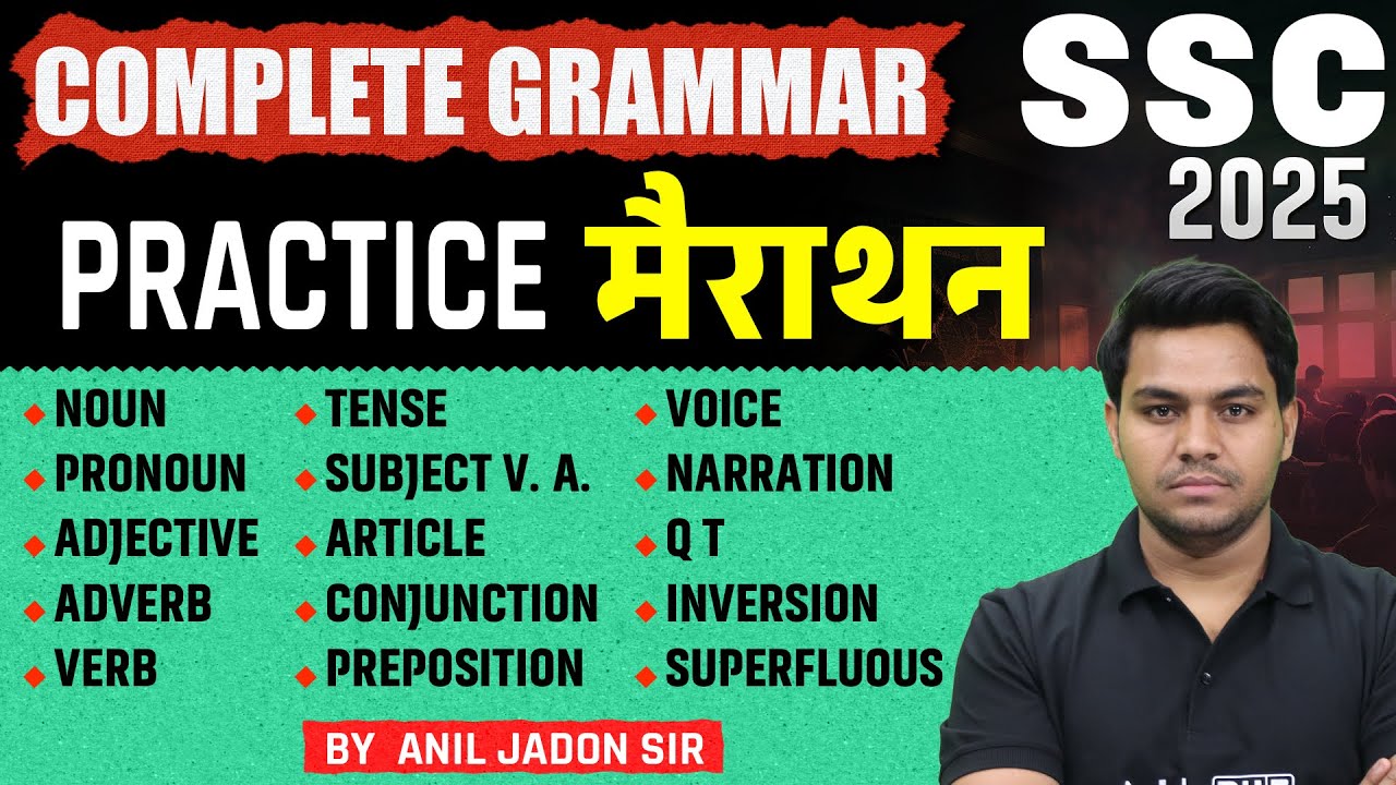 SSC CGL English Marathon 2025 | SSC CGL English Complete Grammar ...