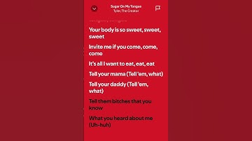 Thumbnail of Sugar on my Tongue - Tyler, The Creator #tylerthecreator #spotify #lyrics #music #spotify