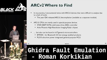 BlackAlps 2022: Ghidra Fault Emulation by Roman Korkikian