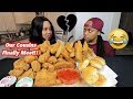 FRIED CHICKEN MUKBANG COLLAB WITH SASHA & RHONDA'S RED SAUCE!!