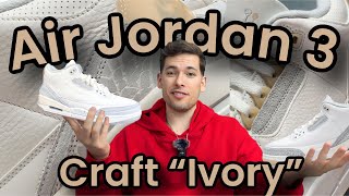 La MEJOR Air Jordan 3 en Mucho tiempo... Air Jordan 3 Craft Ivory Review y On Feet