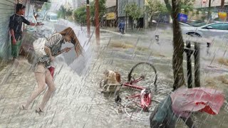 JAPAN SINKS! Floods and heavy Rain due to Typhoon Mawar