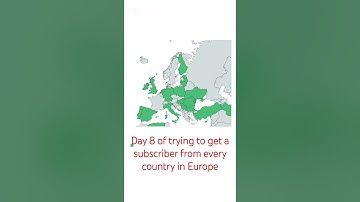 Day 8 of trying to get a subscriber from every country in Europe #geography #mapping