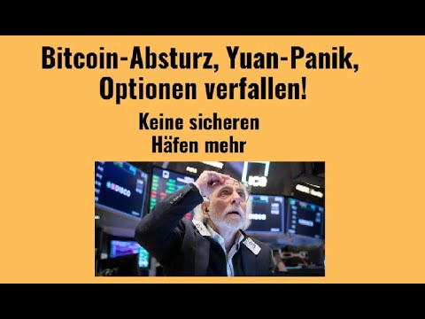 Bitcoin-Absturz, Yuan-Panik, Optionen verfallen! Videoausblick
