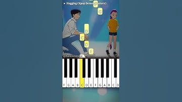 Hugging - Kpop Demon Hunters (@fash) | Easy Piano Tutorial #shorts