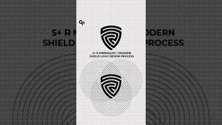 S + R Minimalist | Modern Shield Logo Design Process in Adobe Illustrator #logodesign #shorts