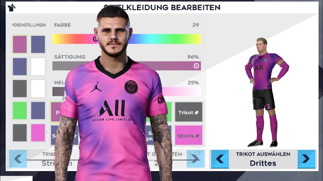 kit PSG 2021 for DLS 21  YouTube