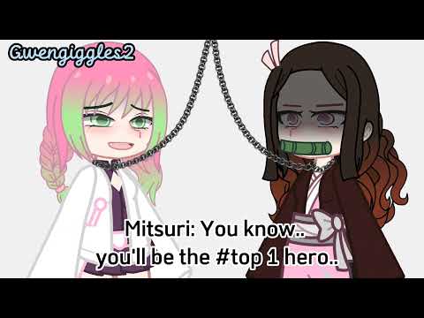 Two enter, one Leaves // Nezuko and Mitsuri (Gacha Trend) | meme |