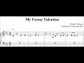 Jazz standard my funny valentine for solo piano