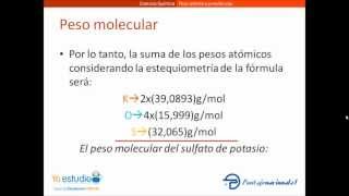 ¿Qué es el peso atomico y el peso molecular?